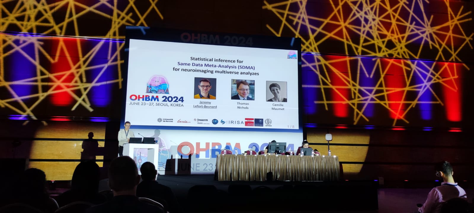 Picture during OHBM 2024 talk